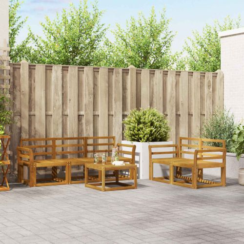 Комплект дивани за открито 6 pcs Естествен