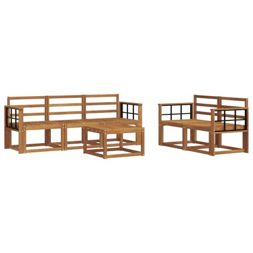 Комплект дивани за открито 6 pcs Естествен