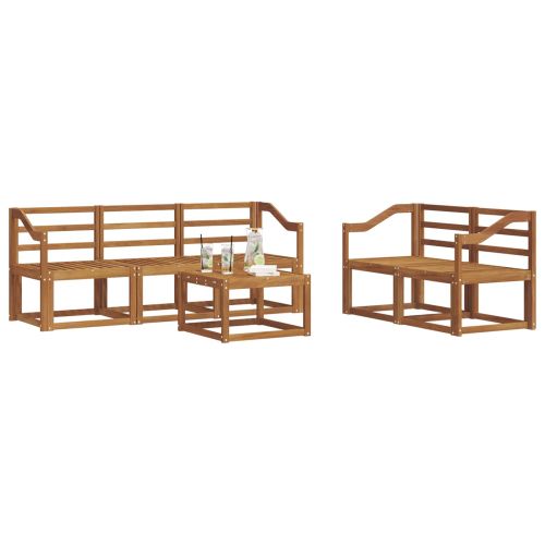 Комплект дивани за открито 6 pcs Естествен