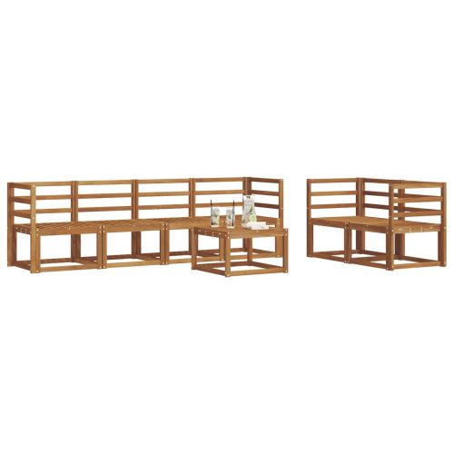 Комплект дивани за открито 7 pcs Естествен