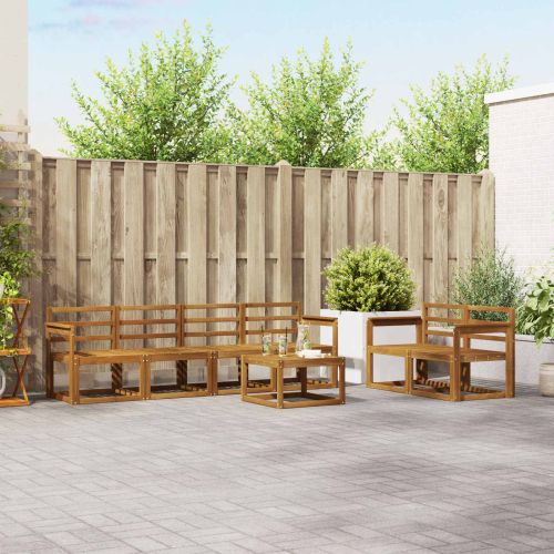 Комплект дивани за открито 7 pcs Естествен