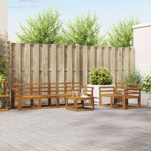 Комплект дивани за открито 7 pcs Естествен