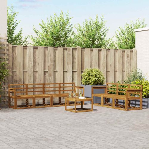 Комплект дивани за открито 8 pcs Естествен