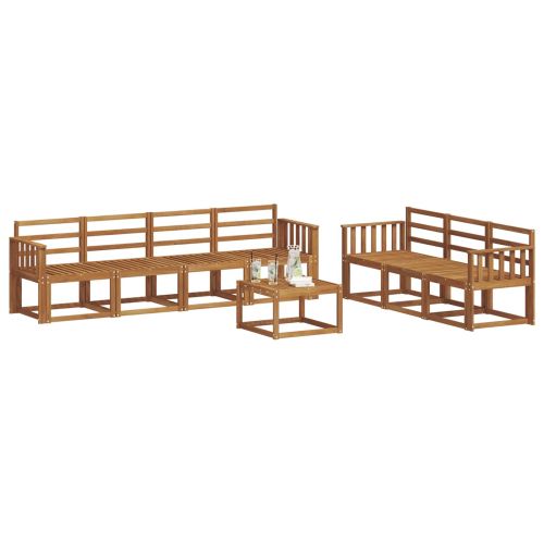 Комплект дивани за открито 8 pcs Естествен