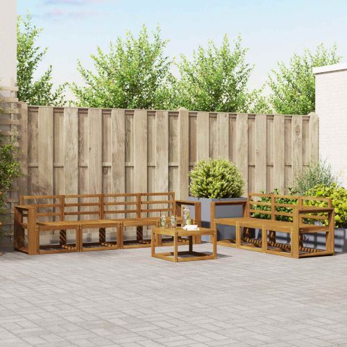 Комплект дивани за открито 8 pcs Естествен