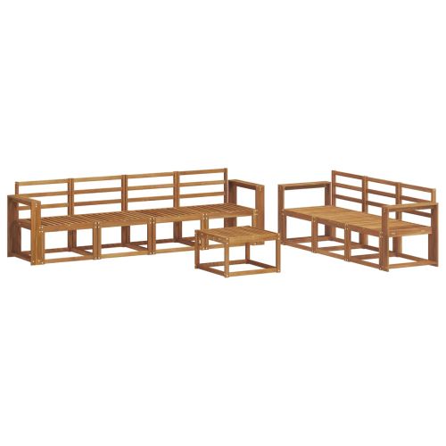 Комплект дивани за открито 8 pcs Естествен