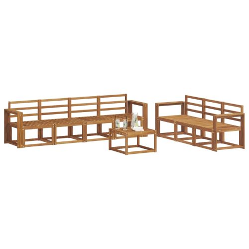 Комплект дивани за открито 8 pcs Естествен