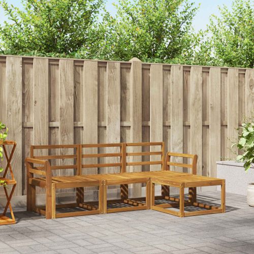 Комплект дивани за открито 4 pcs Естествен