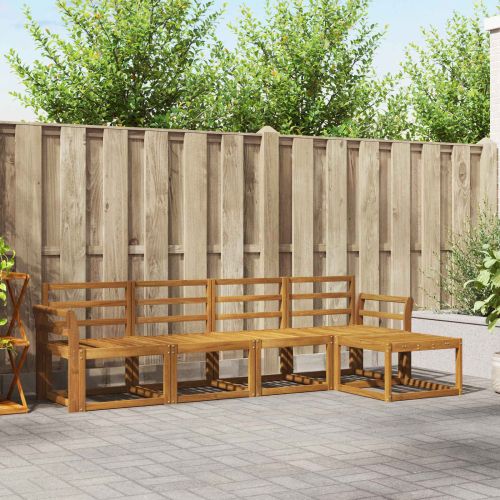 Комплект дивани за открито 5 pcs Естествен