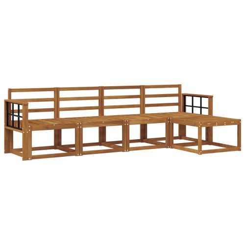 Комплект дивани за открито 5 pcs Естествен