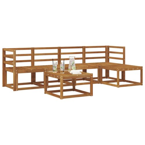 Комплект дивани за открито 6 pcs Естествен