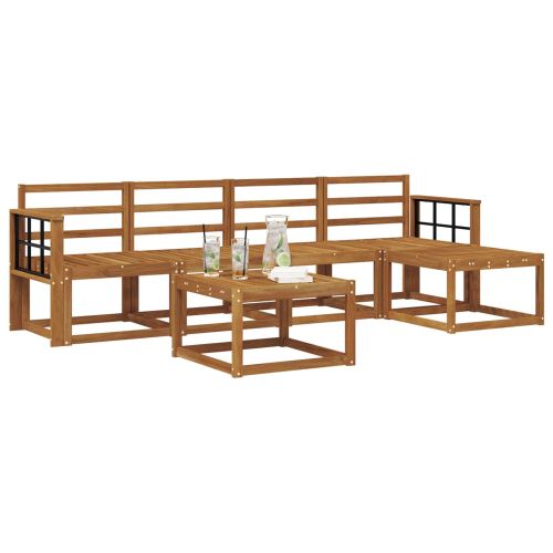 Комплект дивани за открито 6 pcs Естествен