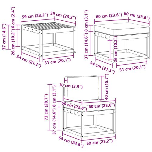 Комплект дивани за открито 6 pcs Естествено и светло сиво