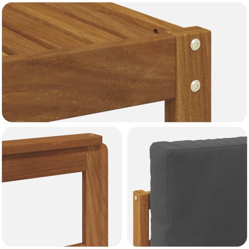 Комплект дивани за открито 6 pcs Натурален и Антрацит