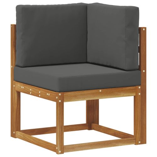 Комплект дивани за открито 6 pcs Натурален и Антрацит