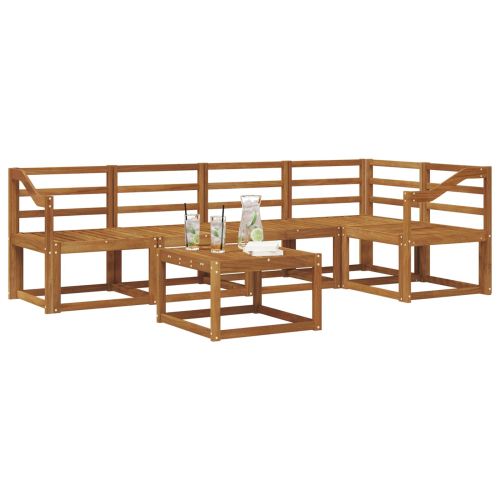 Комплект дивани за открито 6 pcs Естествен