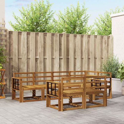 Комплект дивани за открито 7 pcs Естествен