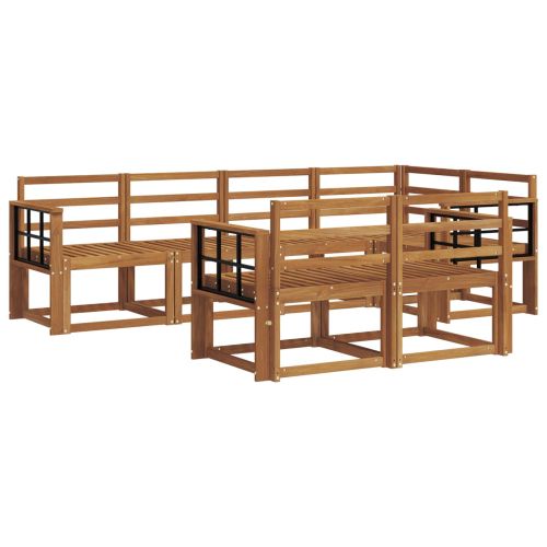 Комплект дивани за открито 7 pcs Естествен