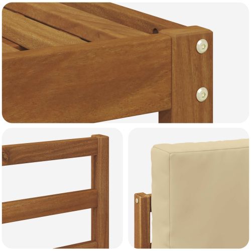 Комплект дивани за открито 6 pcs Натурален и Бежов