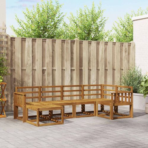 Комплект дивани за открито 6 pcs Естествен