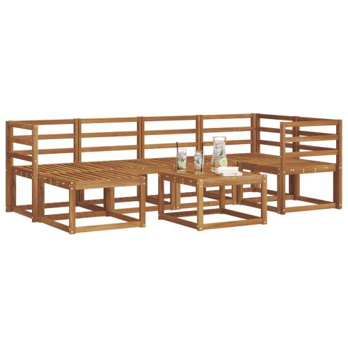 Комплект дивани за открито 7 pcs Естествен