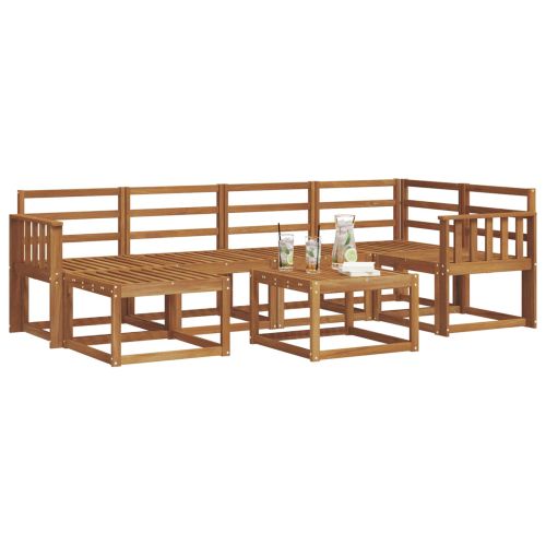 Комплект дивани за открито 7 pcs Естествен