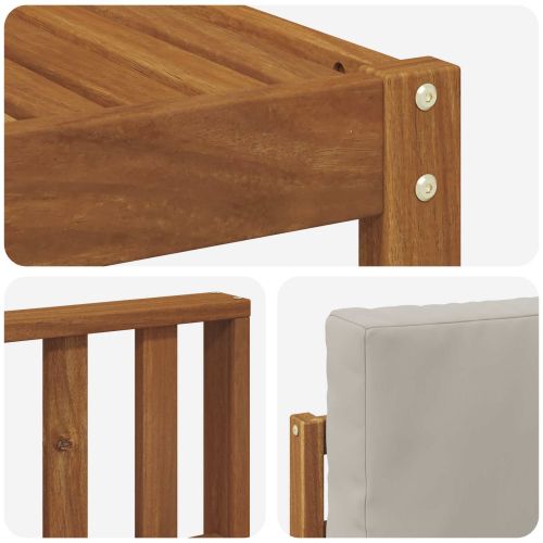 Комплект дивани за открито 7 pcs Естествено и светло сиво