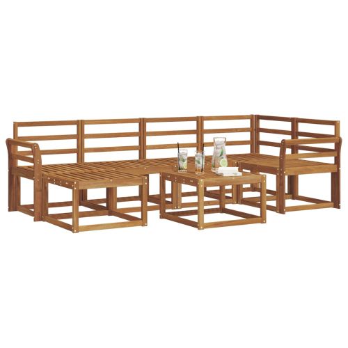 Комплект дивани за открито 7 pcs Естествен