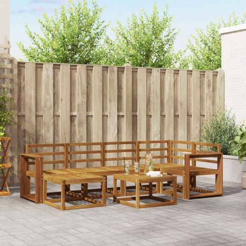 Комплект дивани за открито 7 pcs Естествен