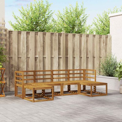 Комплект дивани за открито 6 pcs Естествен