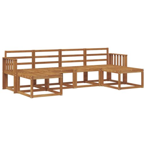 Комплект дивани за открито 6 pcs Естествен Инженерно дърво