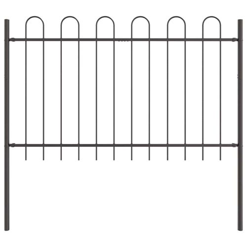 Градска ограда Сив 1,7 x 1,2 m Прахово боядисана стомана