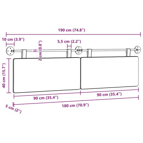 Висяща табла Джунглово зелено 190 x 55 x 5 см Кордюрова тъкан