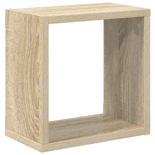 Стенни кубични рафтове, 2 бр, дъб сонома, 26x15x26 см