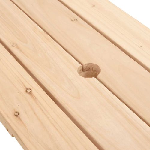 Пикник маса за 4 деца, с чадър, масивна чамова дървесина