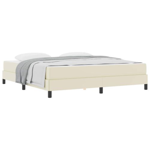 Рамка за легло с матрак Крем 180 x 200 cm текстил