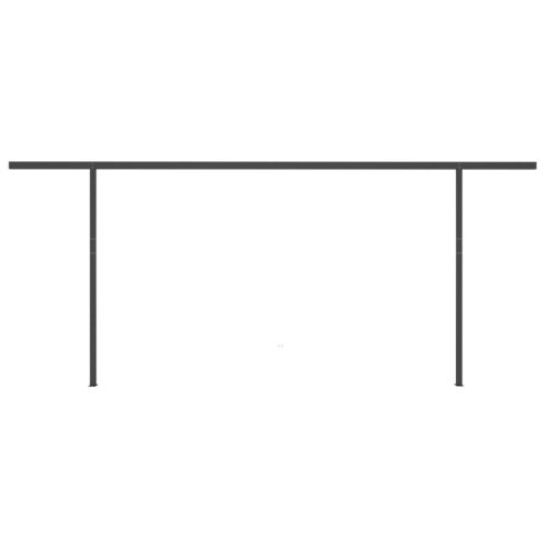 Автоматична тента с LED и сензор за вятър 6x3 м оранжево/кафяво