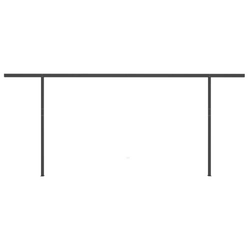 Ръчно прибираща се тента с пръти 6x3,5 м синьо и бяло