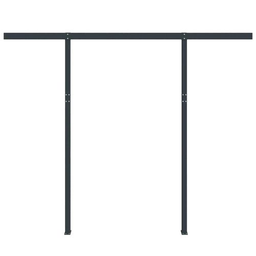 Комплект стълбове за тенти, антрацит, 300x245 см, желязо