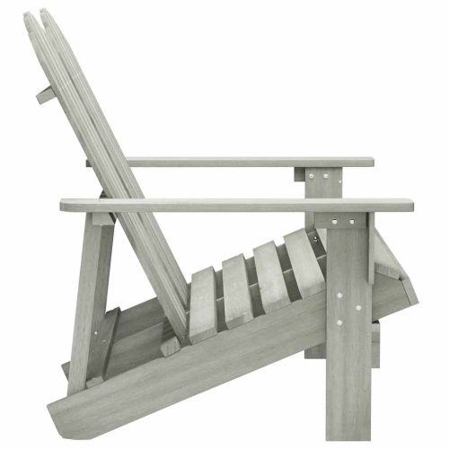 2-местен градински стол "Адирондак", чам масив, сив