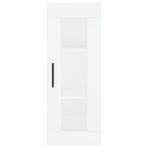 Висок шкаф, бял, 34,5x34x180 см, инженерно дърво