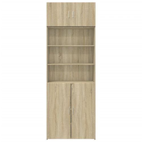 Шкаф за съхранение, дъб сонома, 80x42,5x225 см, инженерно дърво