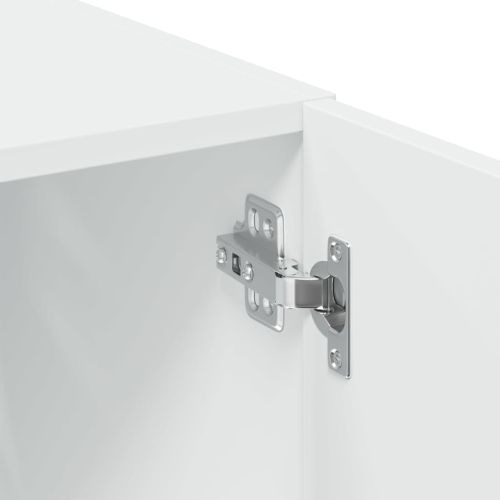 Висок шкаф, бял, 80x42,5x249 см, инженерно дърво