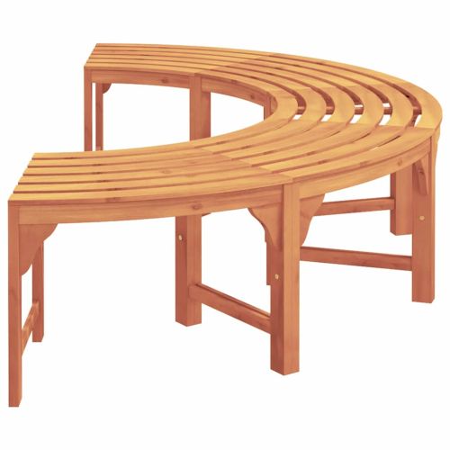 Дървесен бенч 2 pcs Естествен 160 x 80 x 45 см