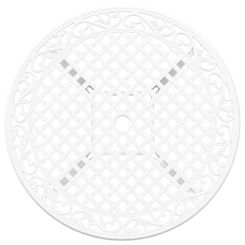 Комплект за хранене в градината 7 pcs Бяло Алуминий