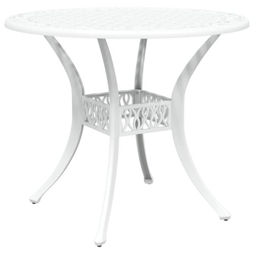 Комплект за хранене в градината 5 pcs Бяло Алуминий