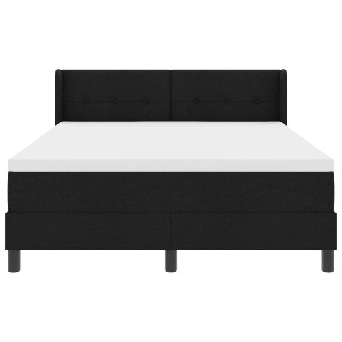 Легло с пружинирана основа с матрак Черно 200 x 140 cm текстил