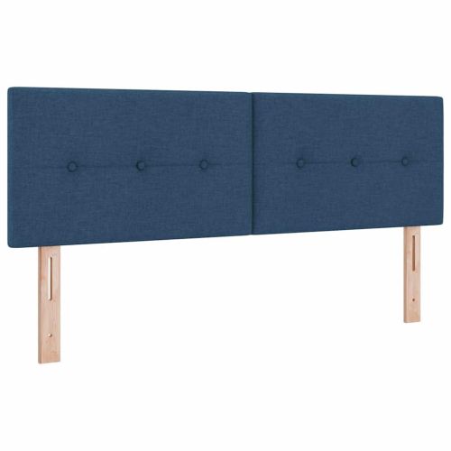 Легло с пружинирана основа с таблото Синьо 200 x 140 cm текстил