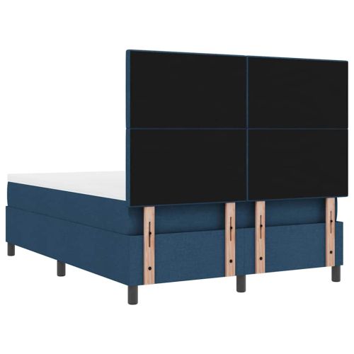 Легло с пружинирана основа с таблото Синьо 140 x 200 cm текстил