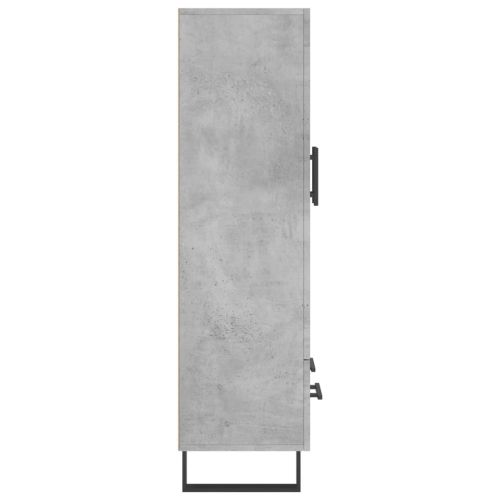 Висок шкаф, бетонно сиво, 69,5x31x115 см, инженерно дърво